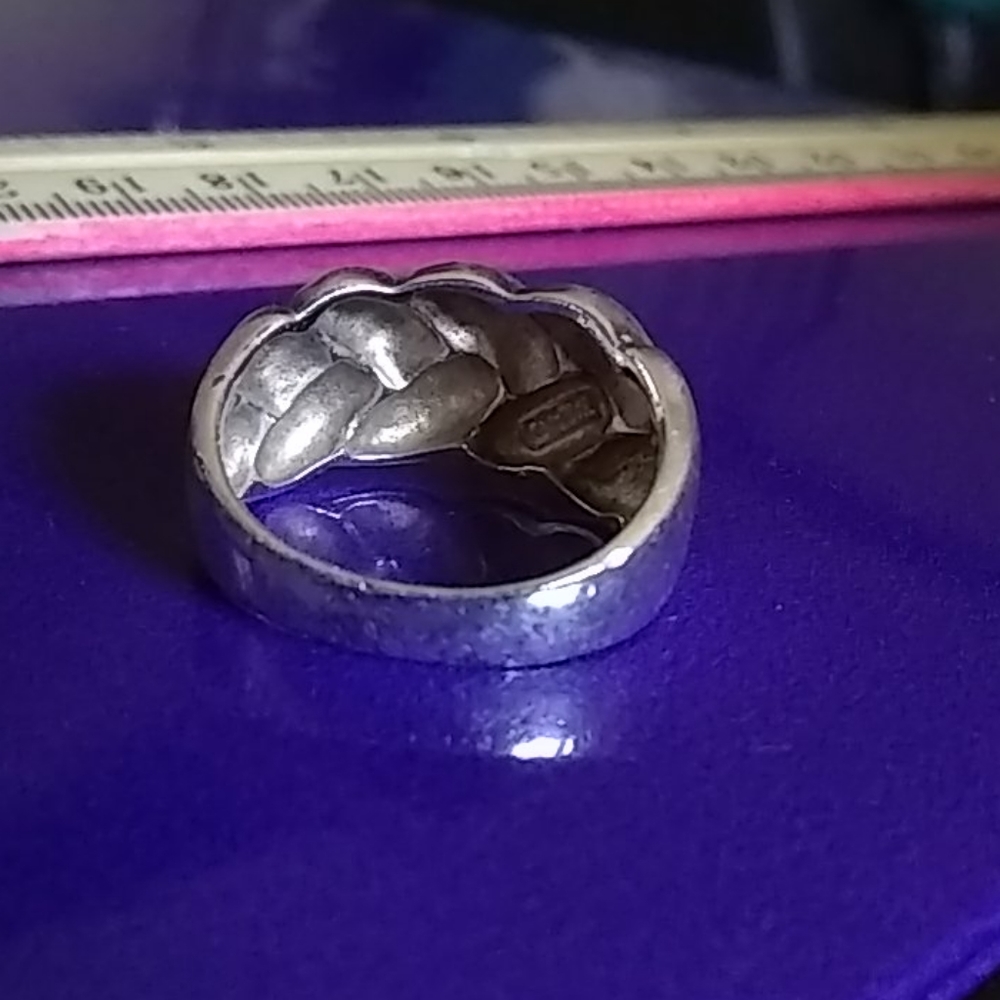 Solid Silver 925 Ring Weaved/Braided Pattern. - image 3